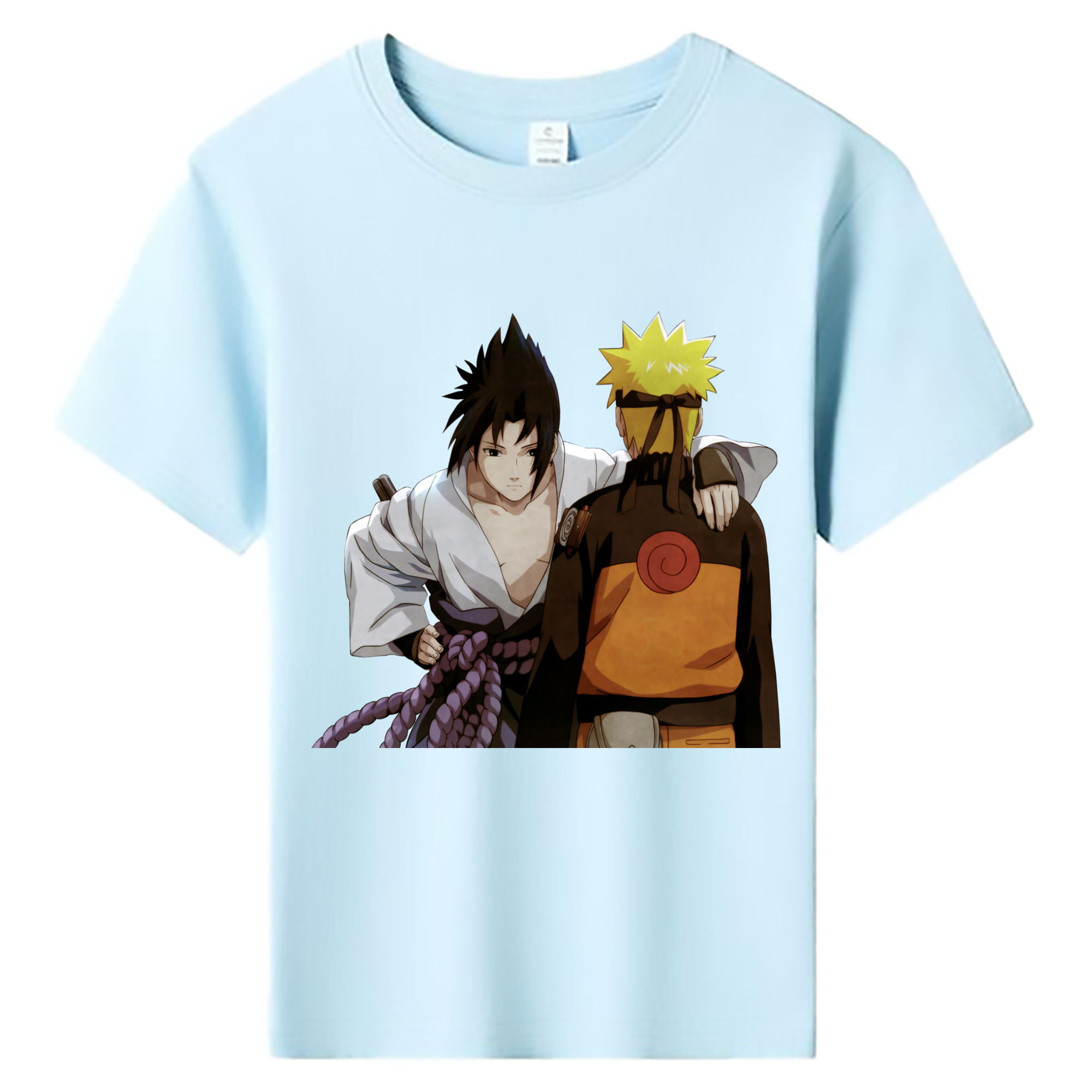 （画像用） NARUTO -ナルト- うちは サスケ Uchiha Sasuke 綿100％キッズTシャツ（フロントプリント）